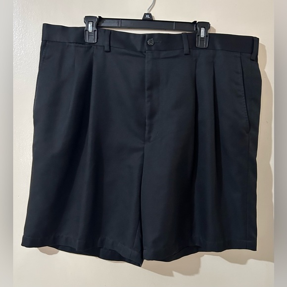 PGA Tour Men’s Shorts Black‎ Golf SU6563 Pleated Front Polyester Pockets Size 42 - Picture 1 of 8